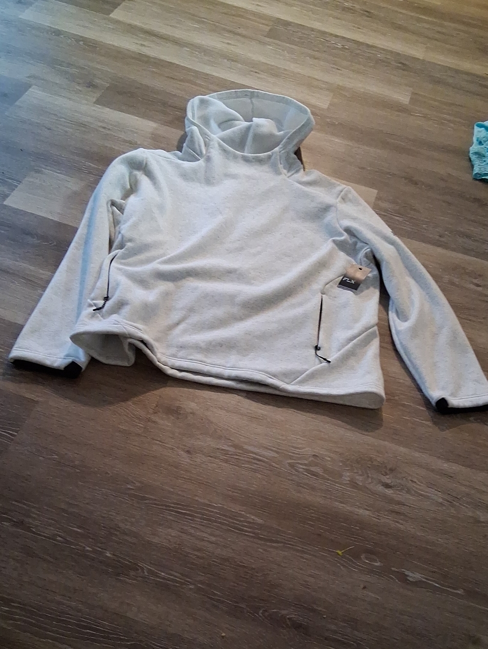 Women's Light Gray Funnel Neck Pullover Sweater